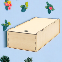 Ламинированная Подарочная коробка из HDF 31,5*16,5*9,5 см / Дизайнерская и объёмная